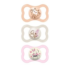 MAM Air Night Glow Pacifier for Babies 6 Months Sensitive Skin 3 Pack