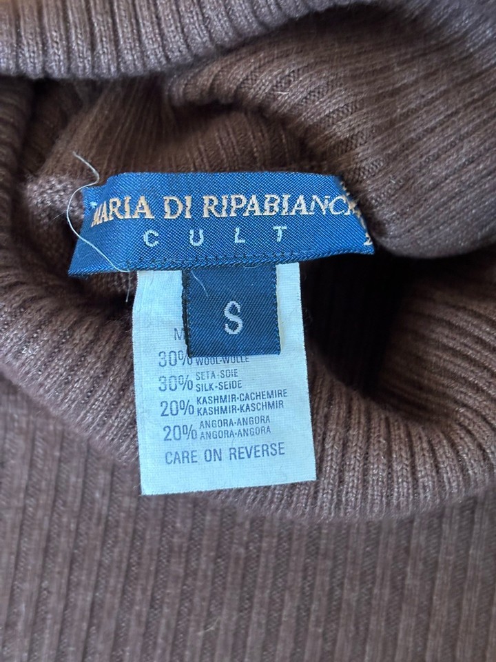 Pull 100% Cachemire Maria Di Ripabianca - Gris Lilas - Taille 38 - Très Bon État