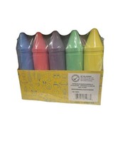 5 Piece JUMBO Sidewalk Chalk Set Ages 3 Sealed Purple Blue Green Yellow Pink