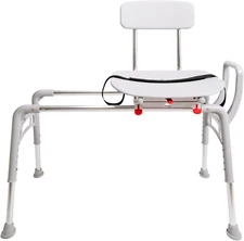 Eagle Health Supplies 78668 Swivel Sliding Shower and Tub Chair, 400 LBs Cap