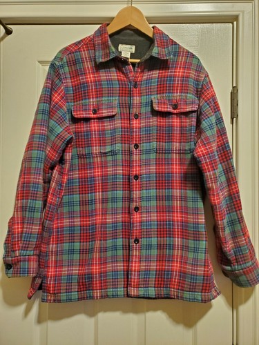 LL Bean fleece lined flannel shirt 