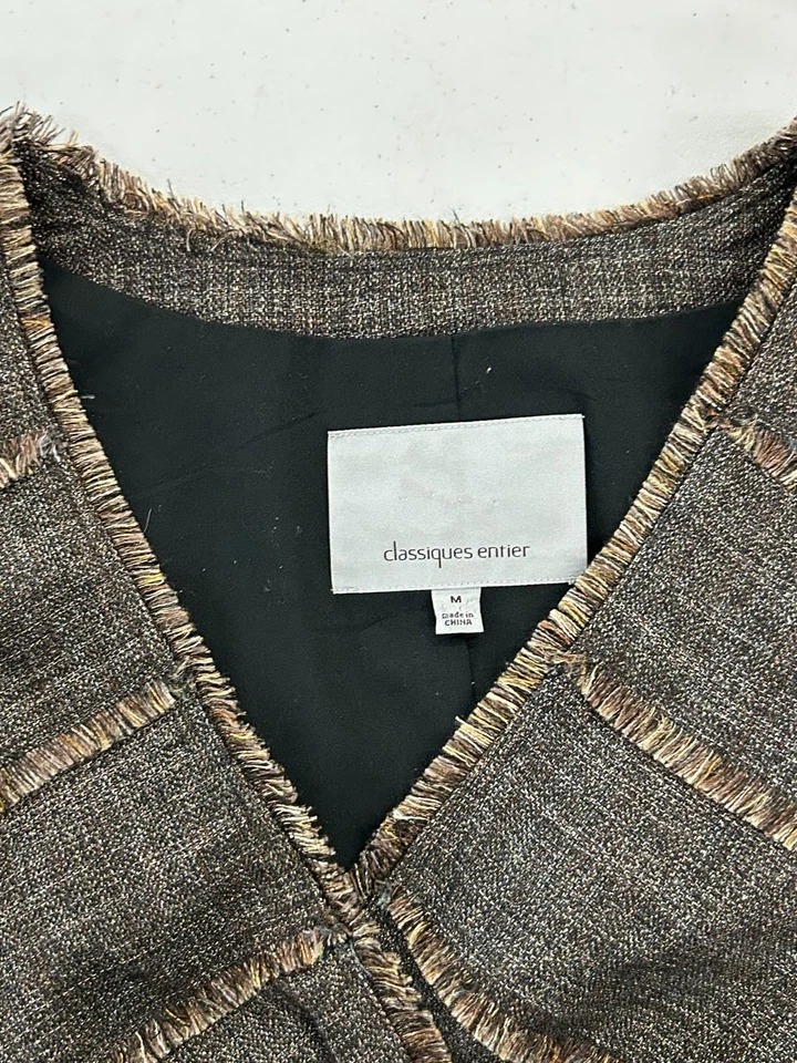 Blusa Classiques Entier Mujer Sobrepelliz Busto En Niveles Negra con Cinturón M Elegante Foto 3 de 4