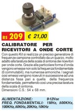RS209 CALIBRATORE PER RICEVITORI OC A ONDE CORTE ELSE KIT elettronica da saldare