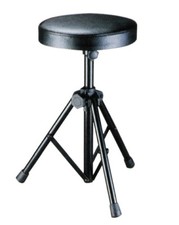 Keyboard and Drum Stool / Throne - black finish - padded seat & adjustable legs