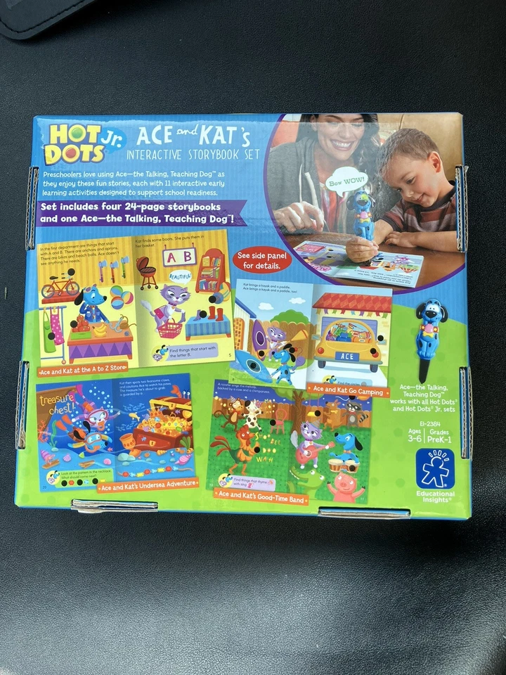 Educational Insight Hot Dots Jr. Ace and Kat’s Interactive 4 Storybook Set w/Pen - Image 2 of 4