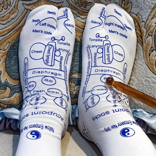 Acupressure Reflexology Socks With Trigger Point Massage Tool Foot Massage Sock - Picture 8 of 20