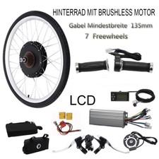 26 Inch Rear Wheel Electric Bicycle Conversion Kit 1000W E-Bike Motor 48V W/LCD