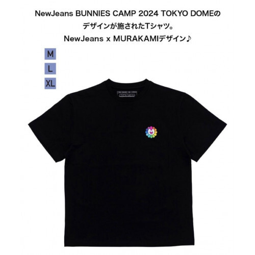 NewJeans x MURAKAMI Tシャツ(NAVY)Lサイズ NewJeans x Murakami T-shirt Navy Men's - FW24 - US