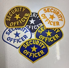 New Security Officer Shoulder Patch with Star Choice of Colors