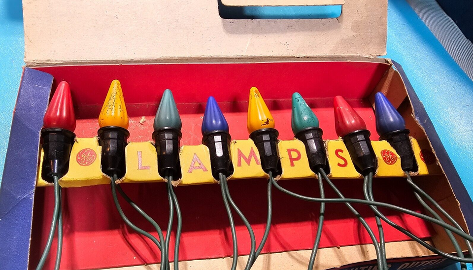 Vintage C6 TIMCO Christmas Tree Light Set Store Display Box works eBay