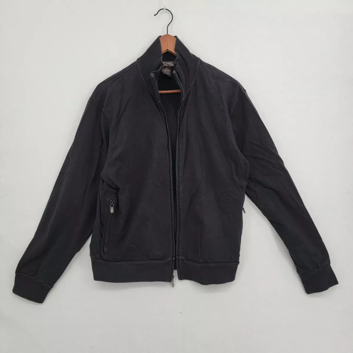 Michael Kors Black Track Jacket Mens M EUC