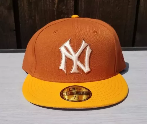 New Era New York Yankees MLB Cooperstown Collection Rust Gold 59FIFTY hat