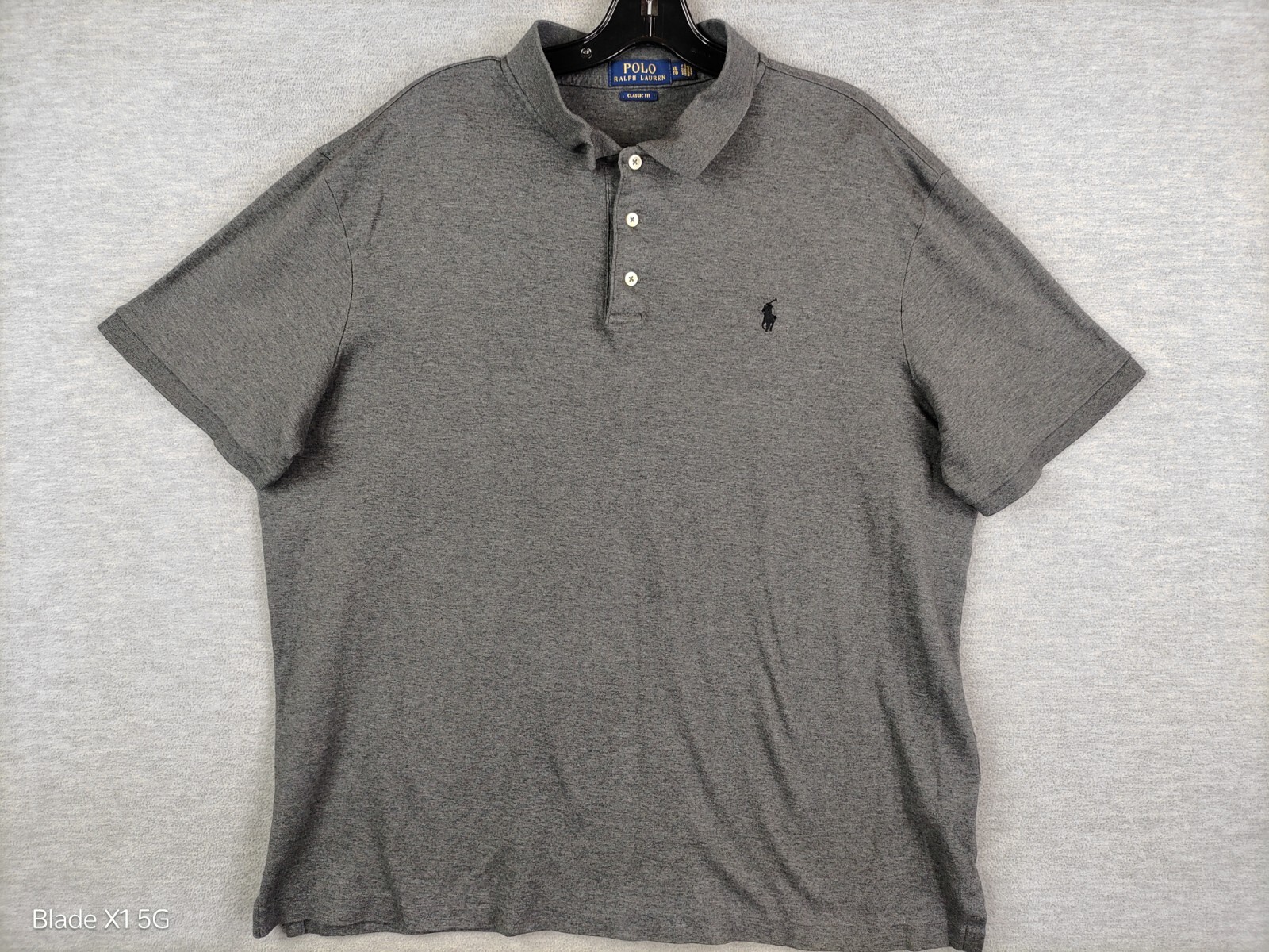Polo Ralph Lauren Uomo Camicia Extra Large Grigio Piccolo Pony Casual Preppy Classica