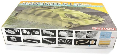 Dragon 1/72 German JAGDPANZER IV L/48 Kit modello produzione iniziale 2006 scatola aperta - Foto 3 di 11