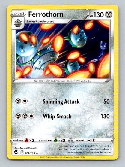 2022 Pokemon Card Silver Tempest Ferrothorn 122/195