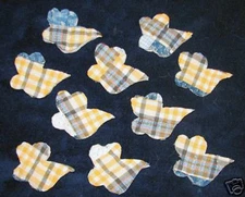 10 PRIMITIVE ANTIQUE CUTTER QUILT BUMBLE BEES! LOOK!! Scrapbooking! Applique!