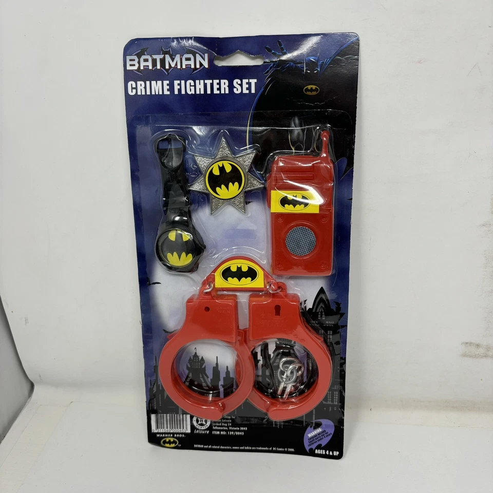 Lote de 3 Batman Cromo Juego de Luchador Lanzador de Murciélagos Espada Iluminada Foto 2 de 4