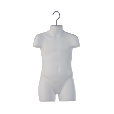 Only Hangers Child Plastic Mannequin Torso Body Form- White 2pk