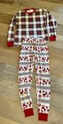 Hanna Andersson Tartan Plaid Long John Pajama Top & Reindeer Bottom Size M — photo 1