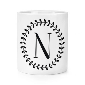 Lettre N Floral Guirlande Alphabet Maquillage Brosse Crayon Pot Fleurs Ebay