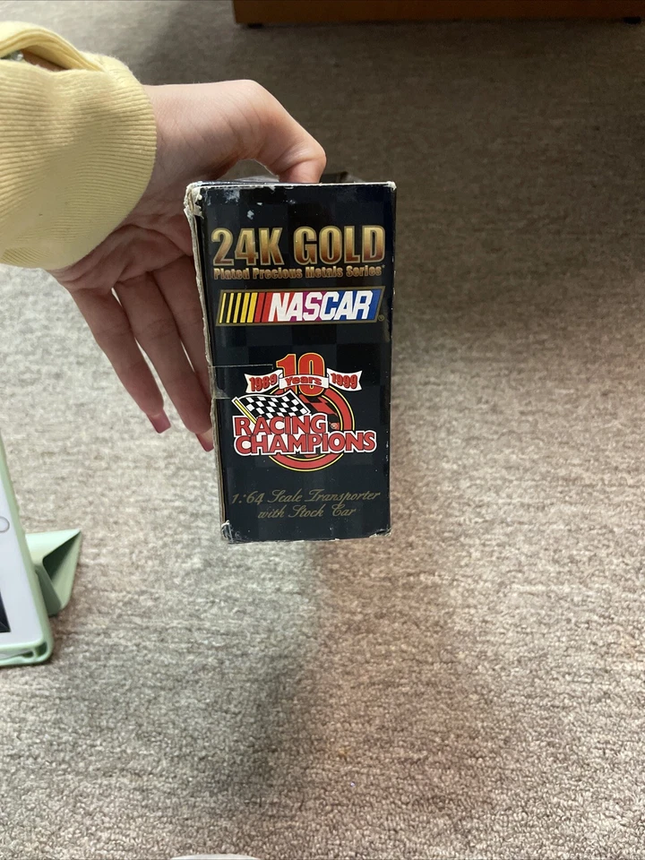 Racing Champions 24K gold Transporter with Nascar Bobby Hamilton Kodak #4 10 ann - Image 3 of 3
