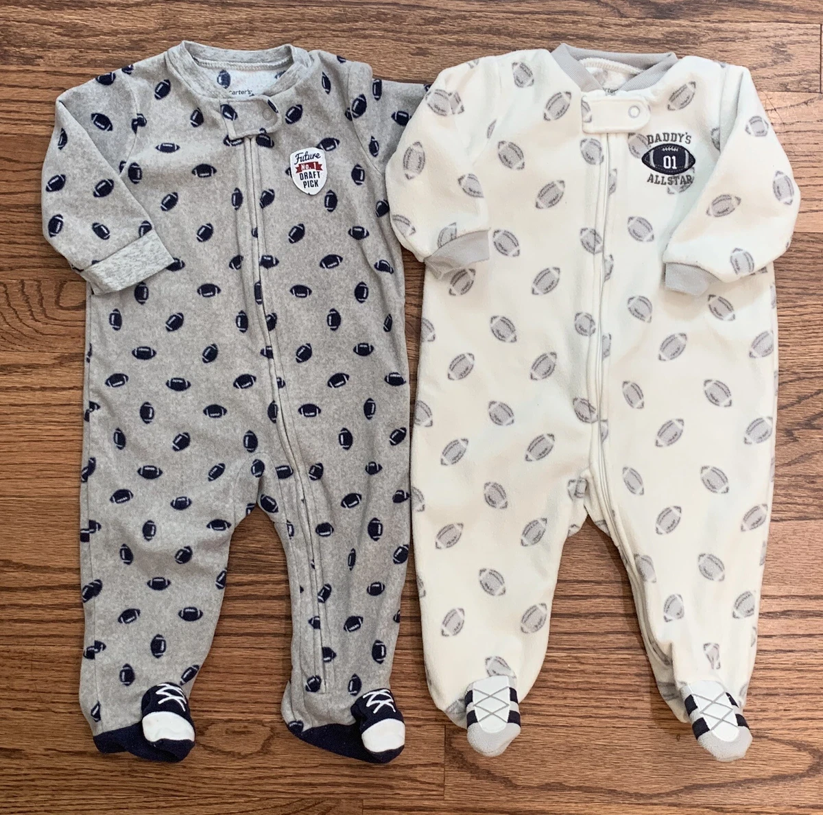 F tbol americano a juego Carters beb ni o gemelos talla 6 m patas de lana