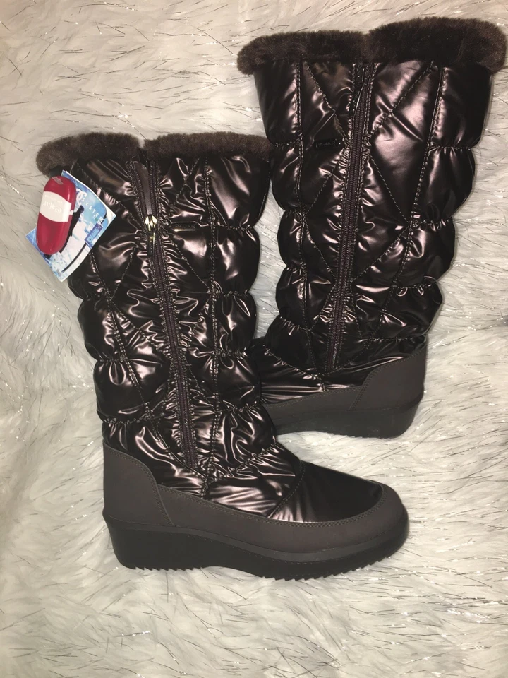 Pajar Mujer Alexandra Botas de Nieve Acolchadas MARRÓN EUR 41 NUEVAS Foto 2 de 4