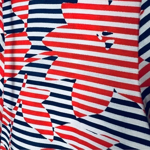 NEW Oscar De La Renta Floral Nautical Striped Long Sleeve Tunic Dress Size 8 Y - Picture 2 of 9