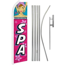 Spa Super Swooper Flag & Flag Pole Kit & Ground Spike