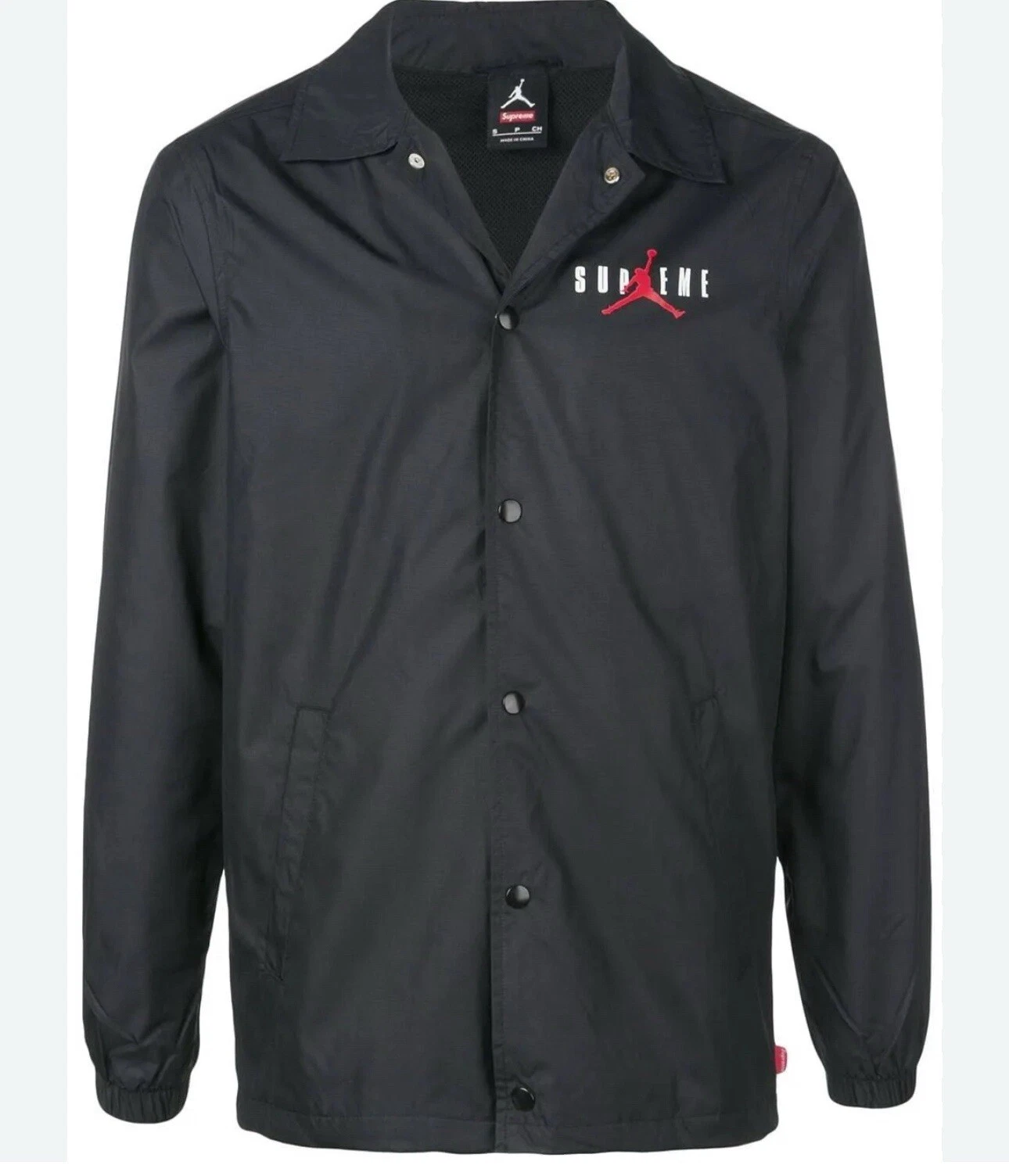 Veste Supreme Jordan Coaches noire moyenne