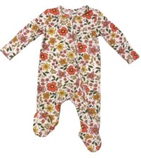 NWT Angel Dear Poppies Starflowers Floral Bamboo Footie 6-9 Months