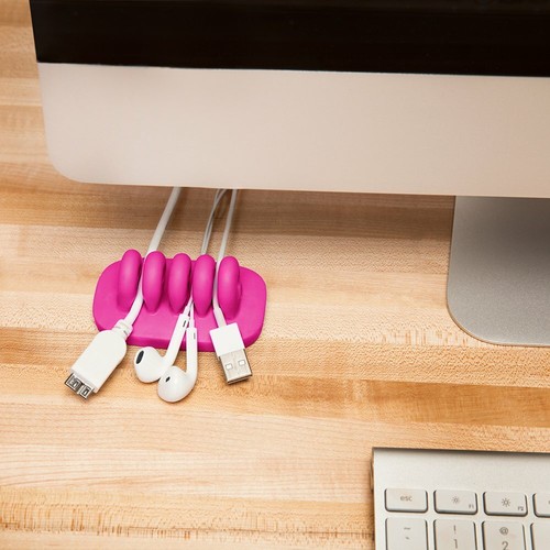 Skurrile Cordies. Desktop Kabelmanagement & Kabelanker - Telefon / Laptop - PINK - Bild 3 von 3