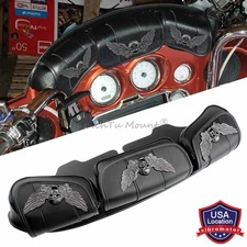 Windshield Batwing 3 Pocket Fairing Bag Pouch For Harley Touring Electra Glide