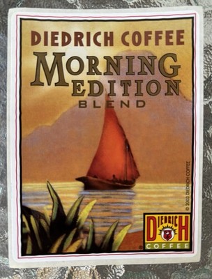 Diedrich Coffee Morning Edition Sticker Label Vintage 3 X 4  Original Backing