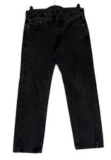 Levi's 505 Jeans Straight Herren W32 L30 Smoky-Schwarz  Denim Strauss Hose