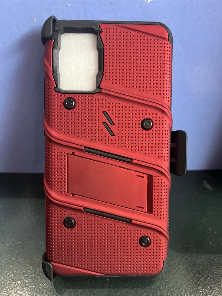 Funda/Funda/Vidrio Templado Serie ZIZO Bolt para Samsung Galaxy A02s - Roja Foto 4 de 4