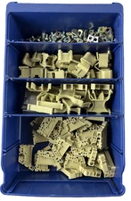 Weidmuller DIN Rail Terminal Block Parts Lot End Brackets Cage Nuts Screws USED