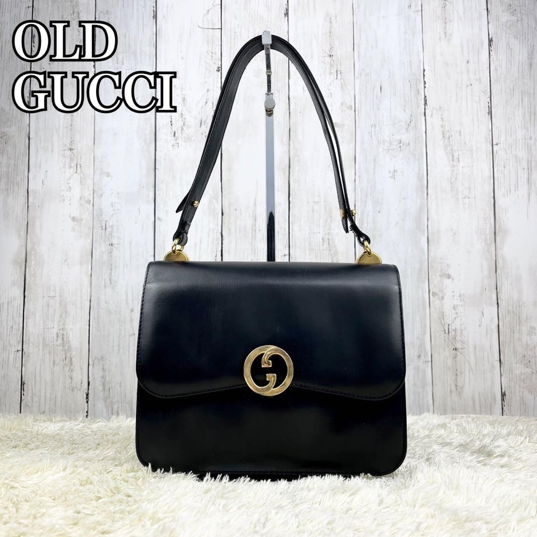 Rare and Beautiful  OLDGUCCI Handbag 2 way Full Resolution GG Hardware