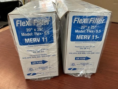 FlexFilter 20”x25”x4” Merv 11 Replacement Filters For AprilAire 210 2PK (C8)