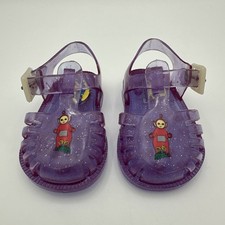 Vintage 1999 Teletubbies Jelly Sparkle Sandals Size 2 Ragdoll Productions Y2K