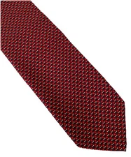 Robert Talbott Silk Red 8-Bit Floral Geometric Neck Tie Necktie Classic USA