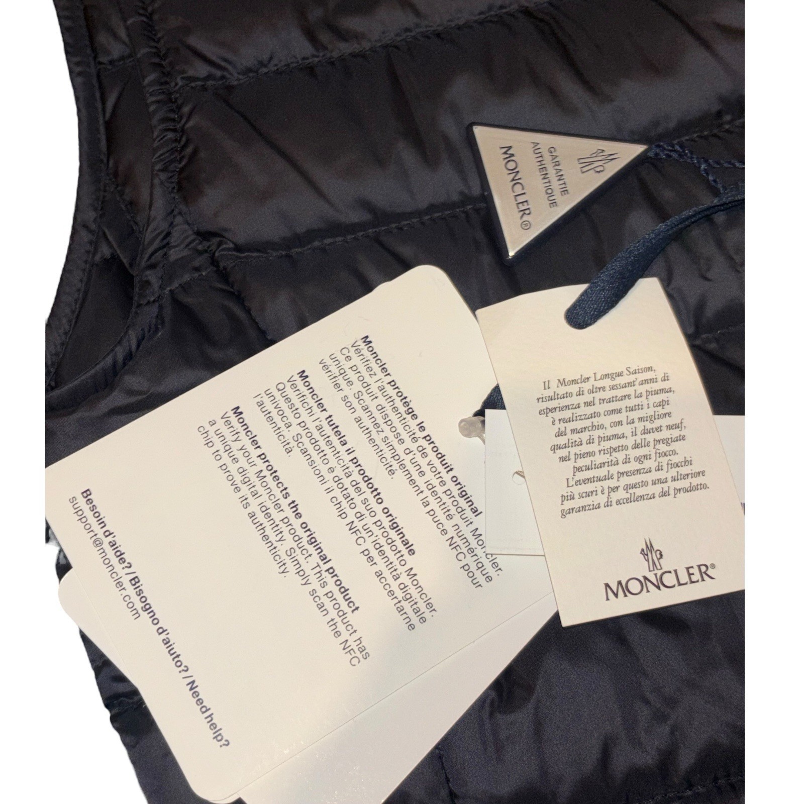 Women’s Moncler Liane Gilet Black Size 0 UK4/6 100percent Authentic RRP £680 Down image 4