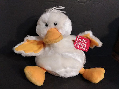 GOTTA GET A GUND Cute Stuffed Duck ''Omelette'' 7'' Plush White Chick ORIGINAL Tag!