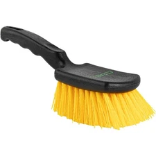 Heavy-Duty Scrub Brush with Plastic Bristles and Ergonomic Handle for Indoor
