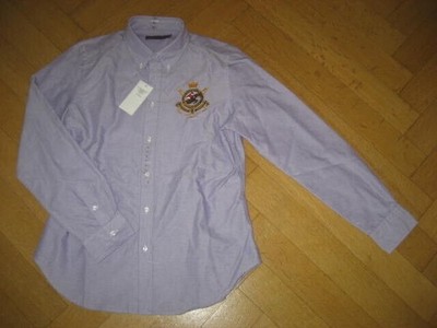 Ralph Lauren Oxfordbluse NEUW. Gr. 10/40 Lila Wappen 135  Sonderpreis