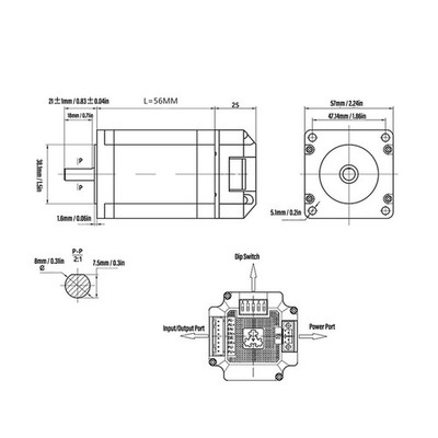 ESS57 Integrated Stepper Motor 0-3000RPM 1.5Nm Servo Motion Controller