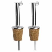 Westmark 2 AusgießEr Inox Standard, Naturkork, MetallkläPpchen, 45502280