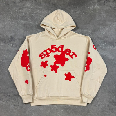 Sp5der Beluga Hoodie Cream Streetwear
