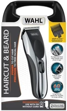 Wahl Cordless Haircut & Beard Kit — Model 9649 (22-Piece, Black Guards) — New