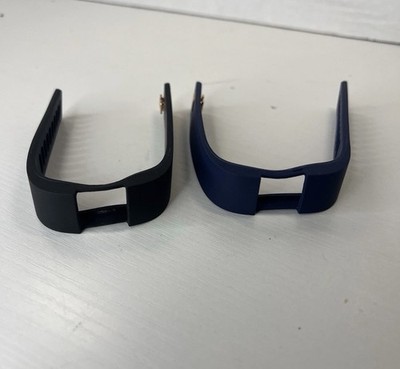 iFitness Wristwatch Bands 2pc Replacements Rubber Blue Black Preowned